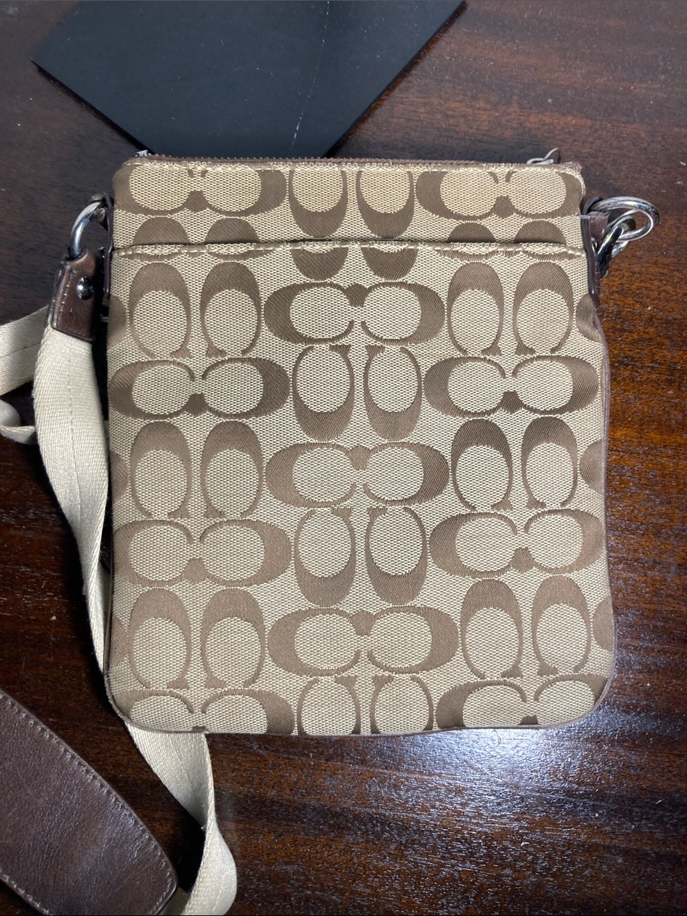Coach Sutton signature swingpack crosspody bag khaki - Picture 9 of 12